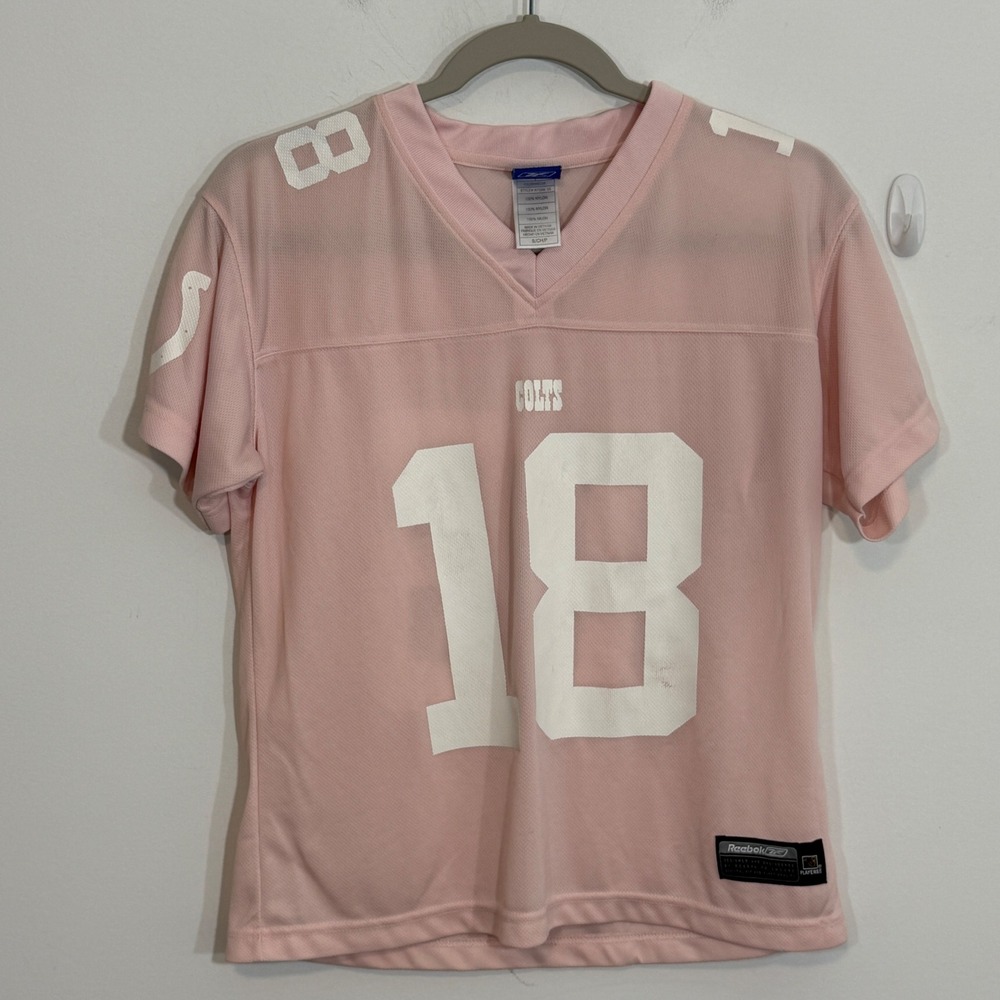 Reebok Womens Colts Peyton Manning Jersey S Pink NFL Football Sporty Y2K